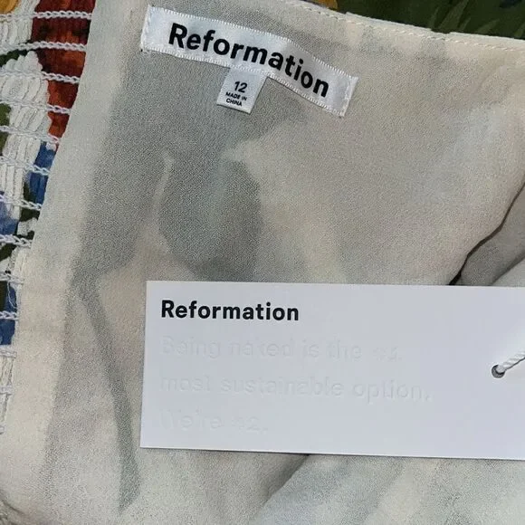 Reformation Niara Dress in Formosa Women's Bustier Top Mini Dress NWT 12 $248 - Picture 7 of 7